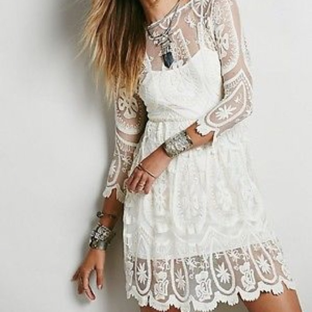 FP x JPB Pixie Sheer crochet Dress (no slip!)